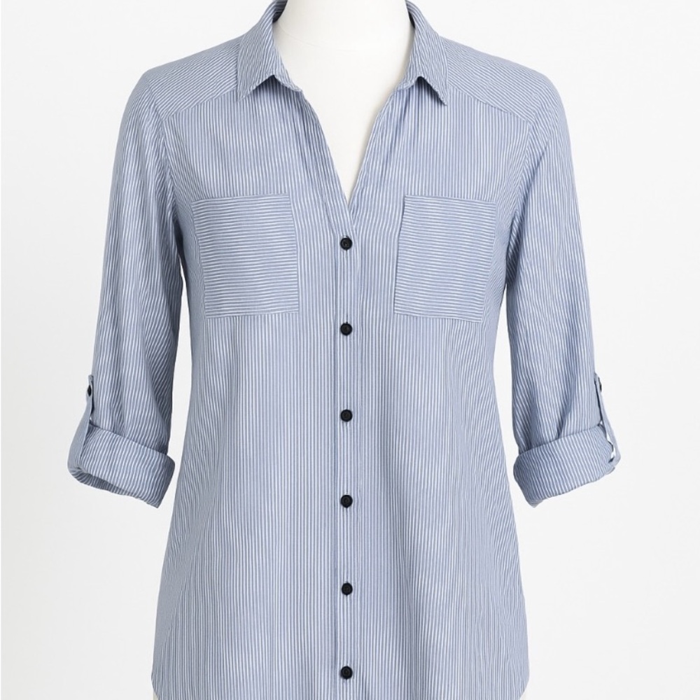 Passport Striped Shirt with Lace Detail